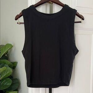 Abercrombie & Fitch Soft Essential High Neck Cropped Ribbed Tank Top